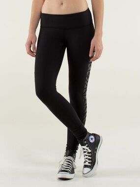 2014 Lululemon Wunder Under Pant Full-On Luon (mid rise) Sz 4 Special EDTN